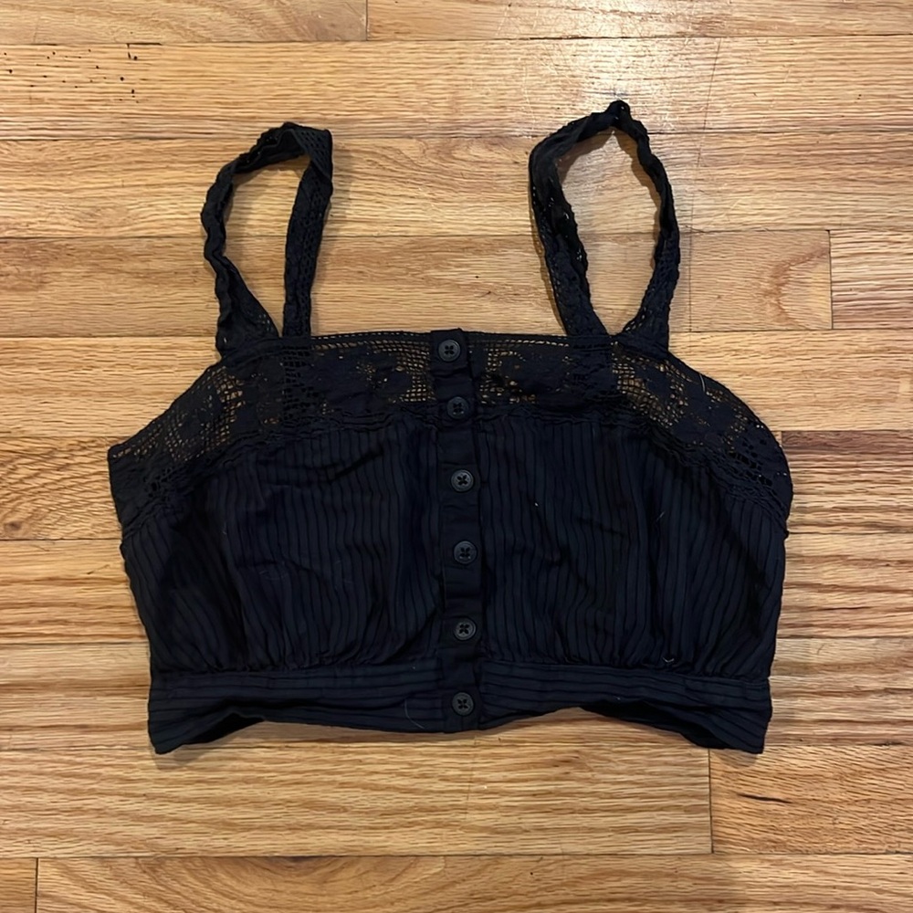 Urban Outfitters Black Cropped Cami